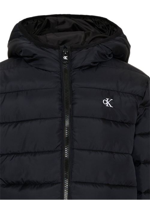 Piumino leggero Calvin Klein Jeans Kids da bambino nero con cappuccio Calvin Klein Kids | LVCKTJM15BBEH